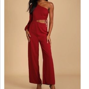 One Shoulder Cut Out Jumpsuit